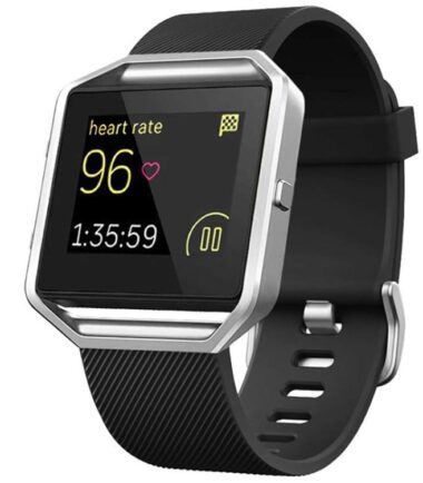 For Fitbit Blaze xDfind Steel Buckle Diagonal Texture Solid Color Silicone Watch Band, S, L