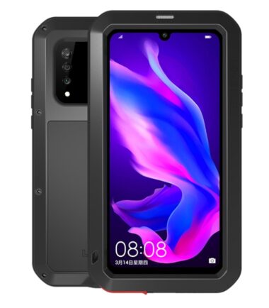 LOVE MEI Powerful Dustproof Shockproof Splashproof Metal + Silicone Combination Case for Huawei P30 Lite, Huawei P30 Lite