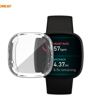 For Fitbit Versa 3 / Fitbit Sense ENKAY Hat-Prince ENK-AC8208 Full Coverage Transparent TPU Soft Case
